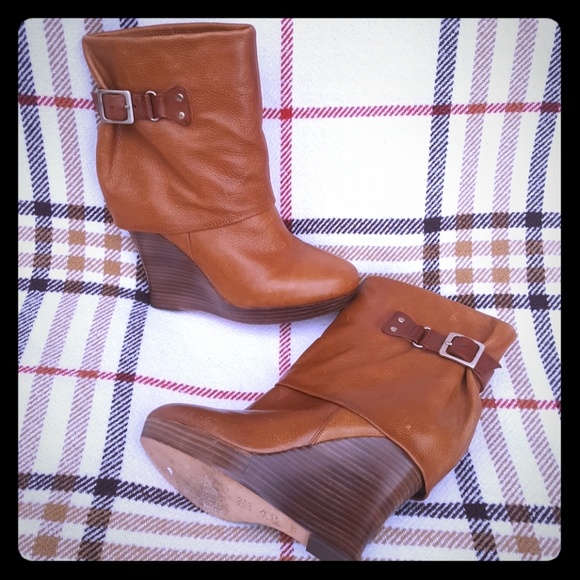Saks Fifth Avenue Shoes - Saks Fifth Avenue Wedge Booties